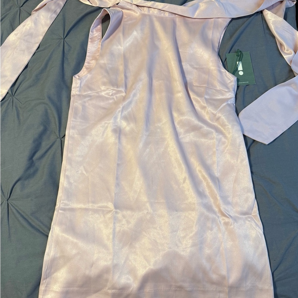 Daily Drills Light Pink Satin Top